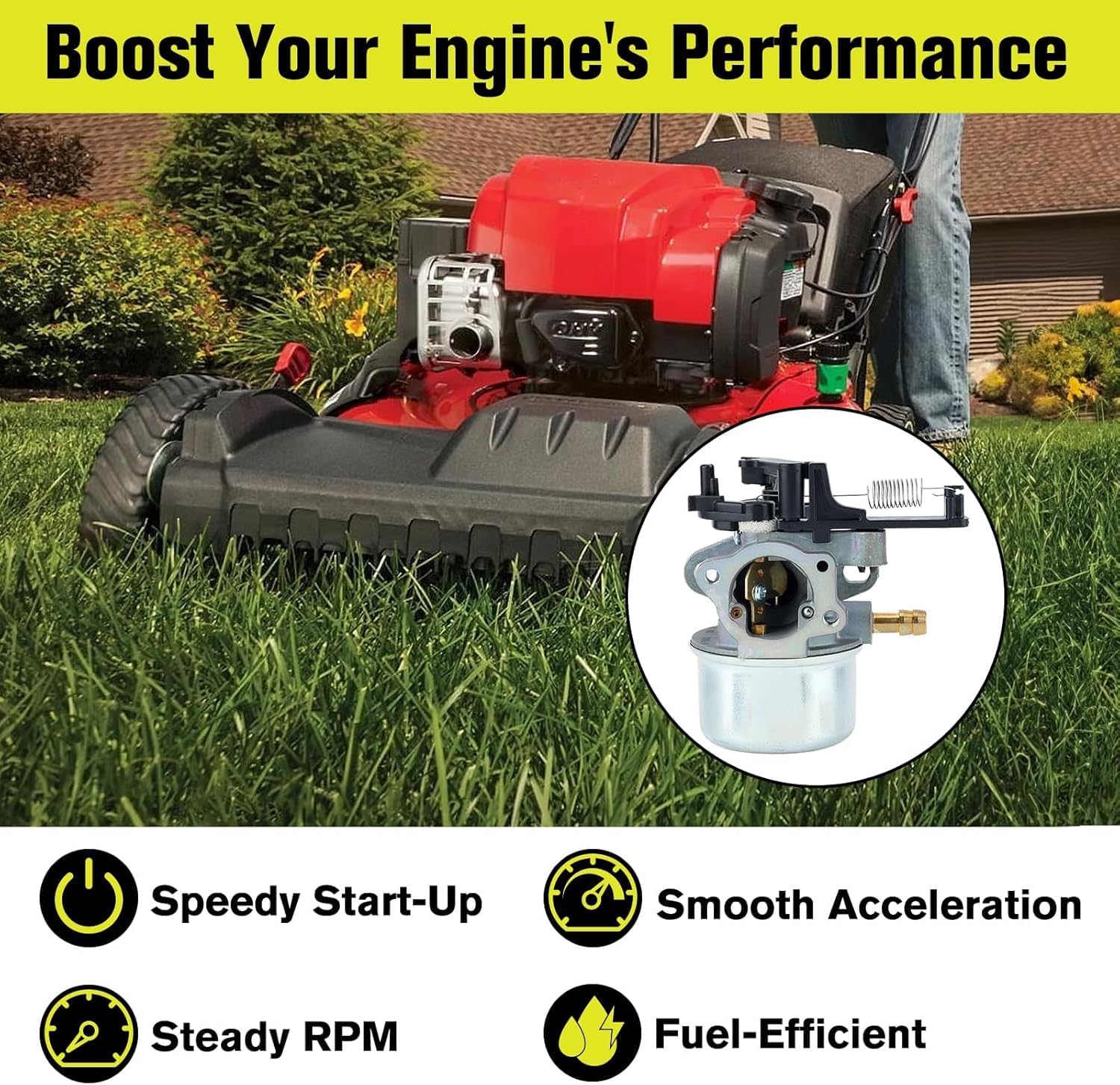 Butom carburetor kit for 775EX lawn mower restores power and responsiveness