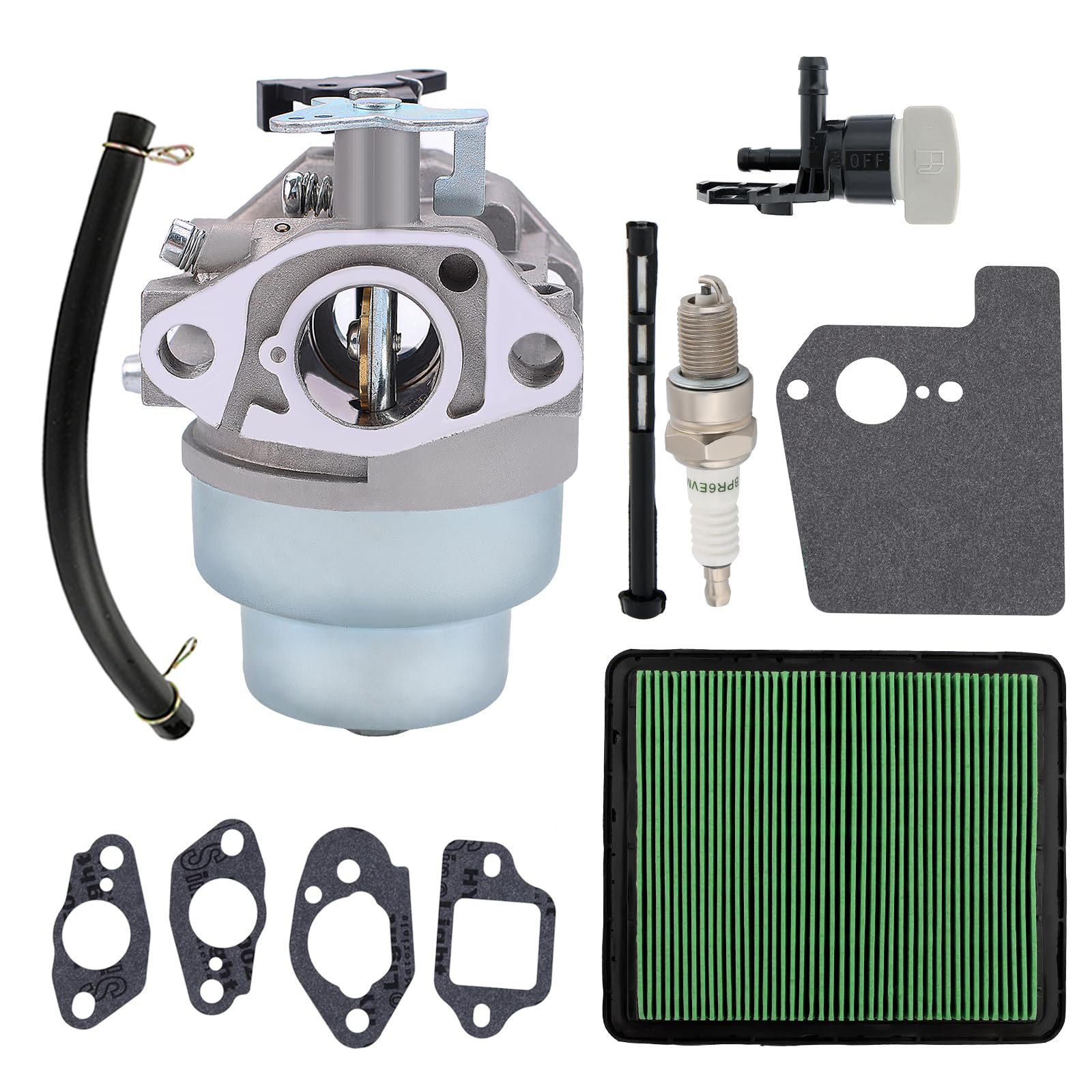 Butom GCV160 carburetor front view shows durable construction for reliable mower performance.
