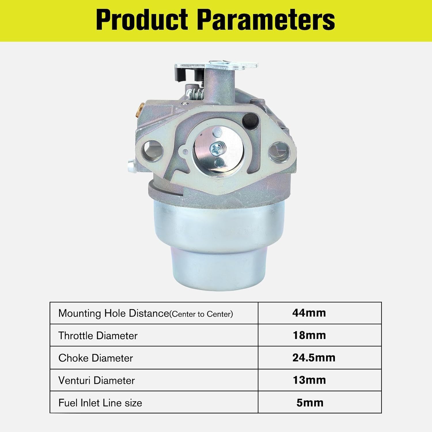 Butom GCV160 carburetor uses brass parts and anodized aluminum.