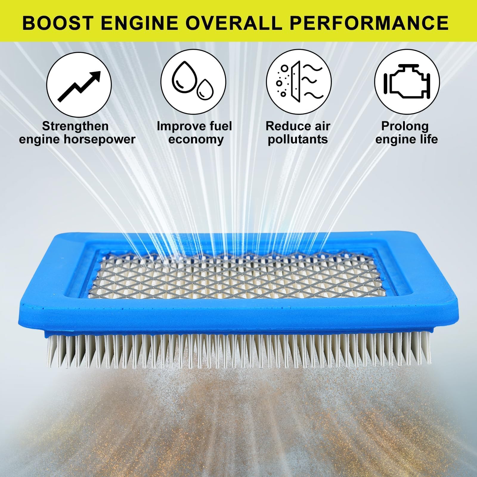Butom 493537S pre-cleaner image highlighting debris-trapping before the air filter.