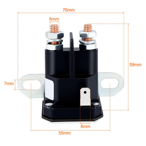Butom starter solenoid side view showcasing compact design for easy installation
