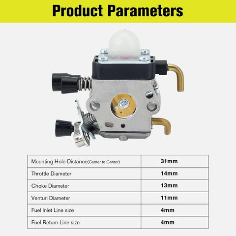Butom Stihl FS46C carburetor kit fitment across multiple models