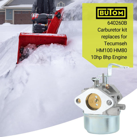 Butom Tecumseh HM100 carburetor install-ready with gasket included for quick replacement