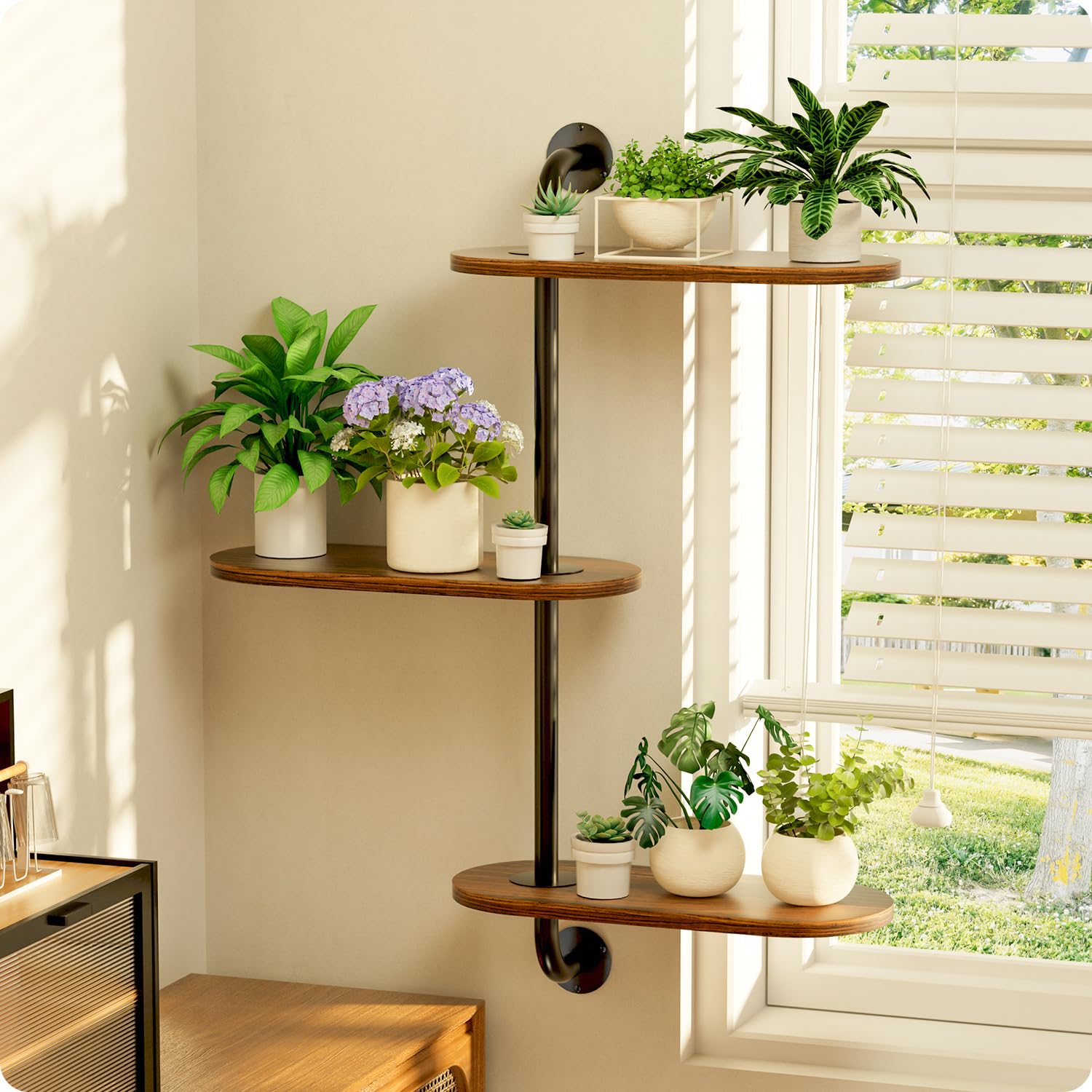BUTUNITA easy-install window plant shelf speeds setup for immediate use