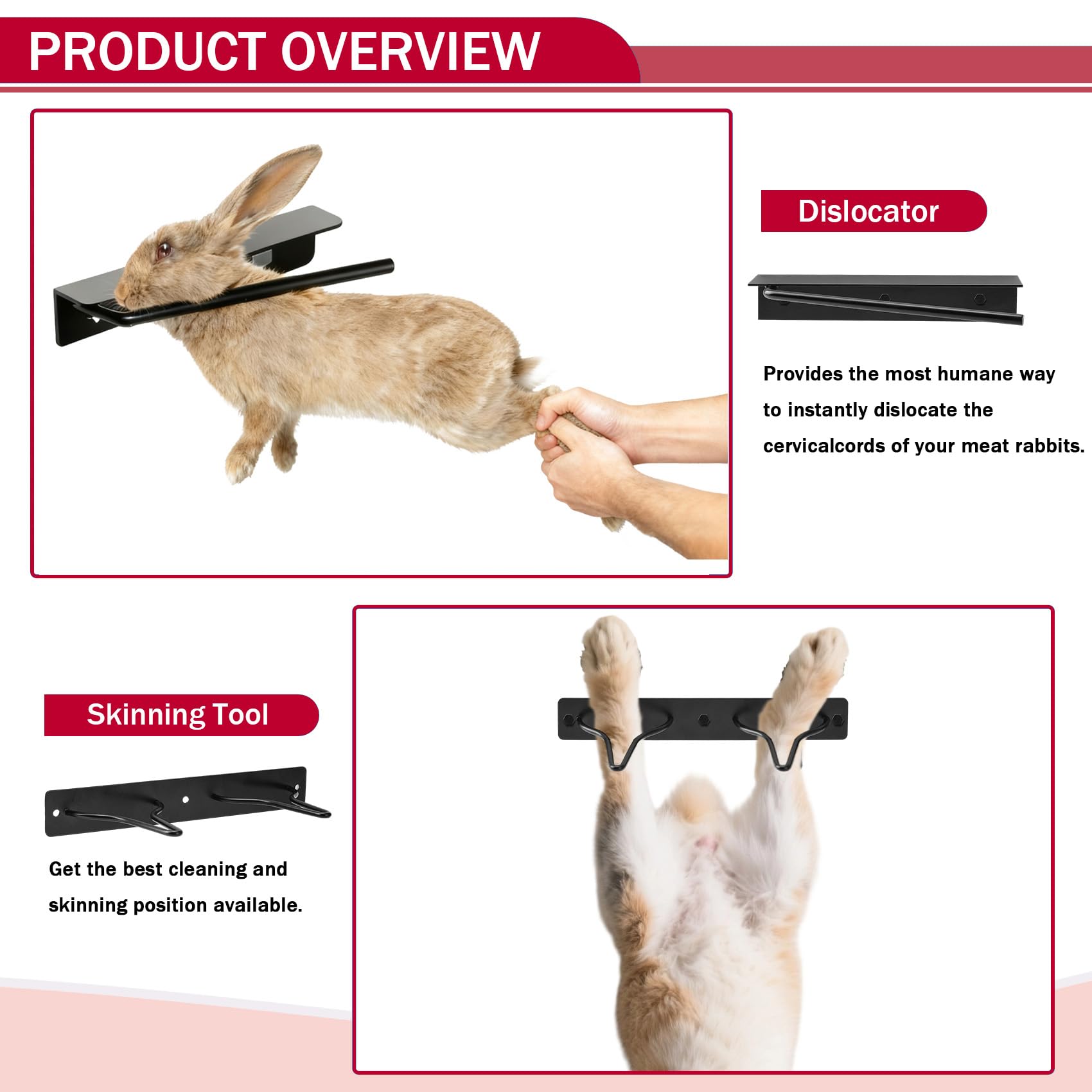 BUWZUJR all-in-one rabbit-processing-kit ready for streamlined workflow.