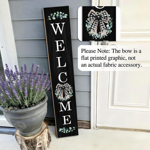 Buxjexh three-panel vertical porch sign shown assembled for bold porch display.