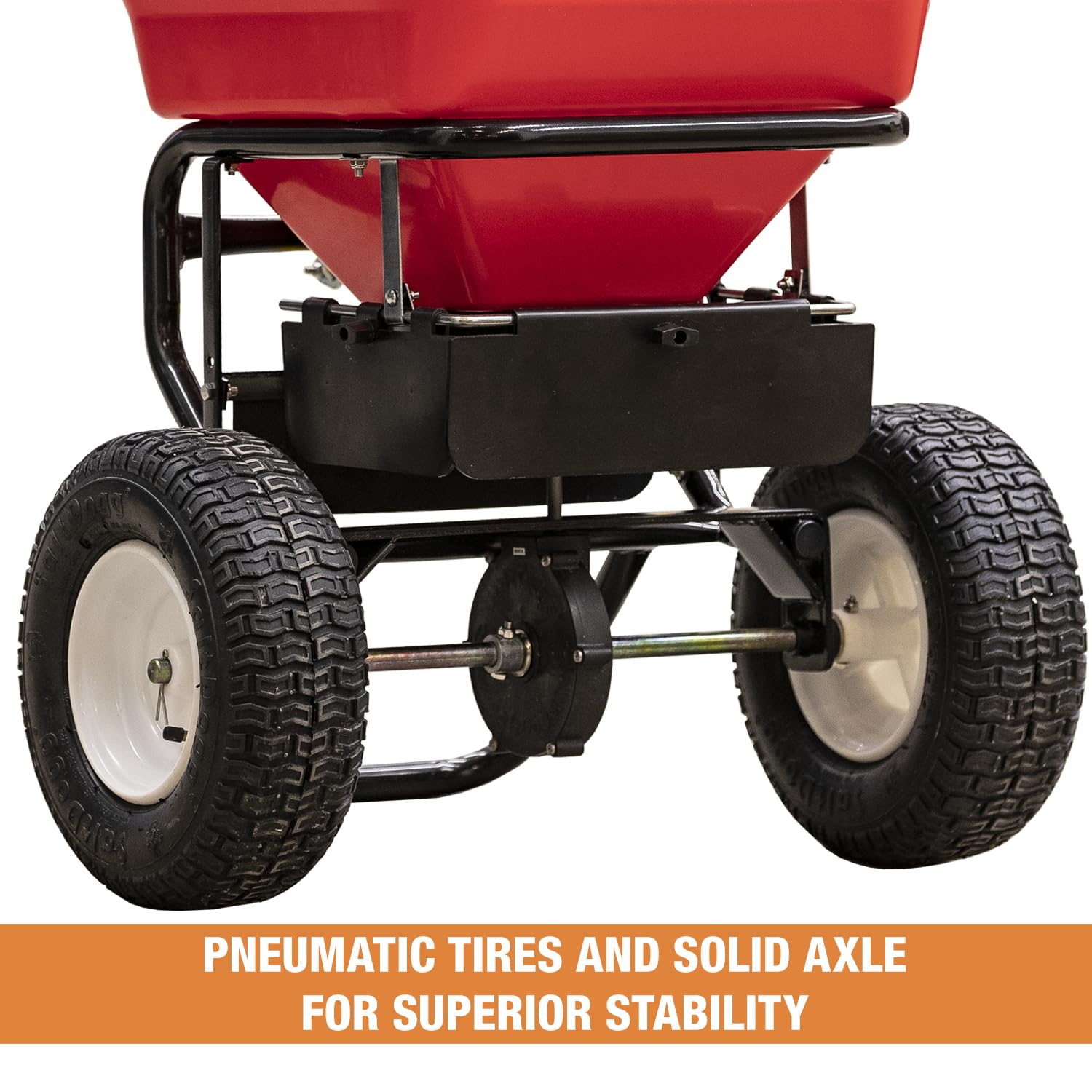 Buyers Grounds Keeper spreader adjustable deflectors and lever enable precise control.