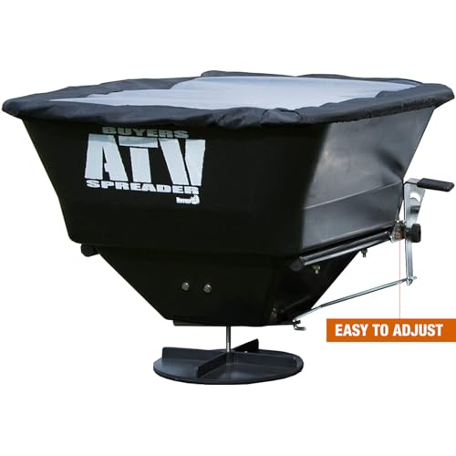 Buyers Products ATVS100 enclosed 12V motor ensures reliable spreading in all weather conditions.