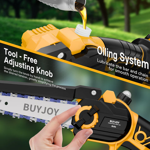 BuyJoy automatic oiling system keeps the chain lubricated during use