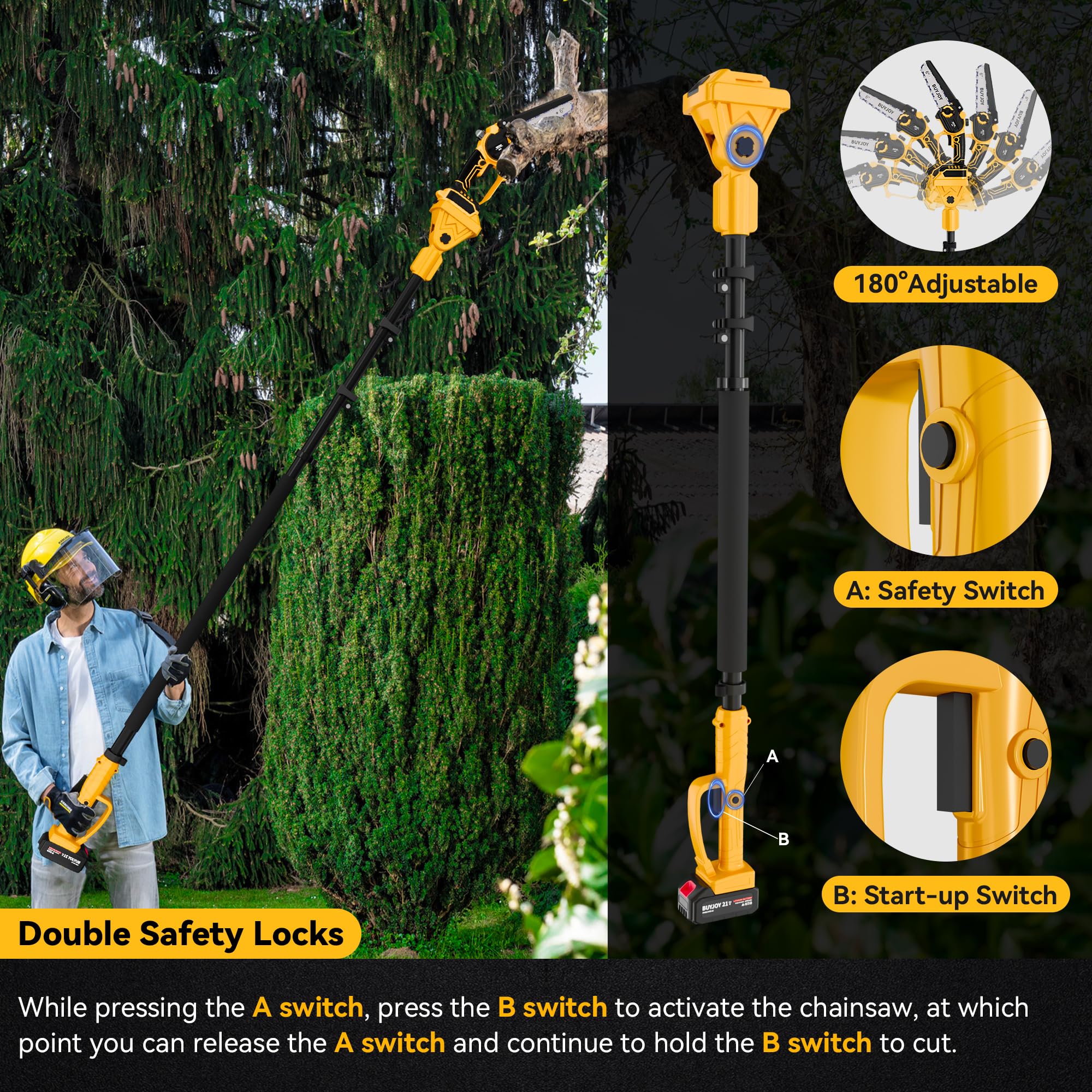 BuyJoy safety gear includes glasses and gloves for protection