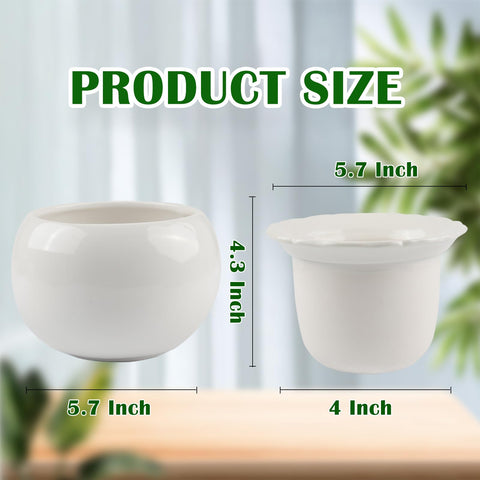 BUYMAX flat-bottom inner pot doubles as a standalone planter.