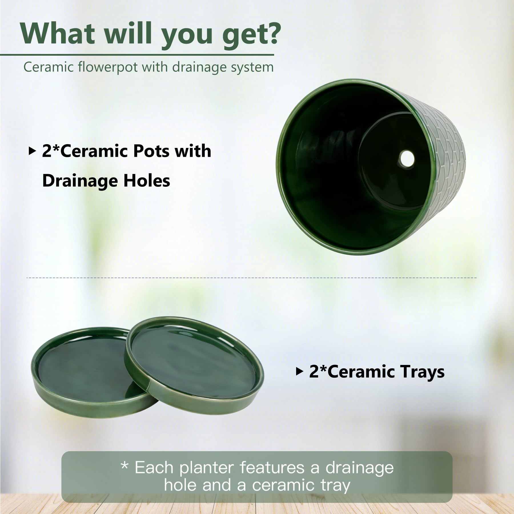 Secure packaging with thick foam protects the BUYMAX planters during shipment.