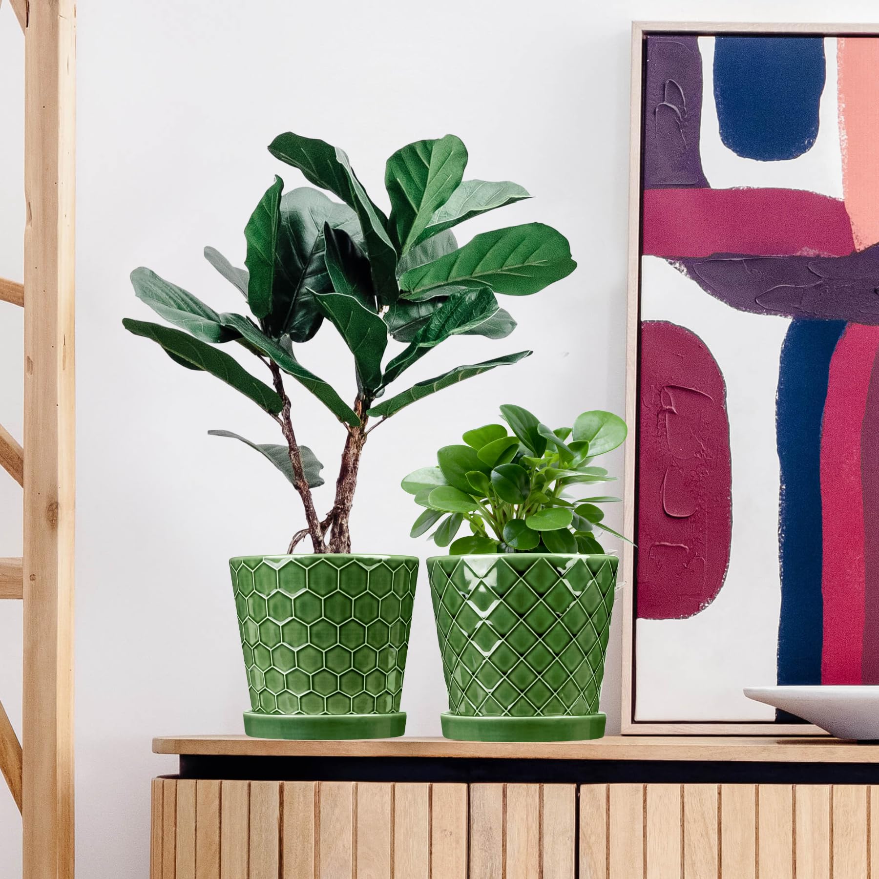 BUYMAX 6-inch planter side detail highlights drainage for healthy indoor plants.