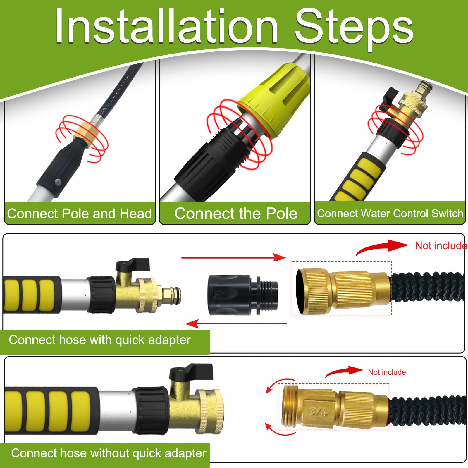 Buyplus gutter cleaning in action with jet and mist options