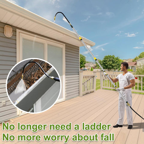 Includes hose adapter for standard 3-4in hoses, enabling quick setup.