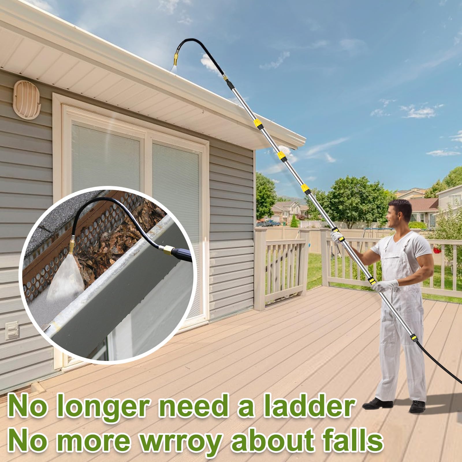 Buyplus hose adapter connects to standard garden hoses for easy setup