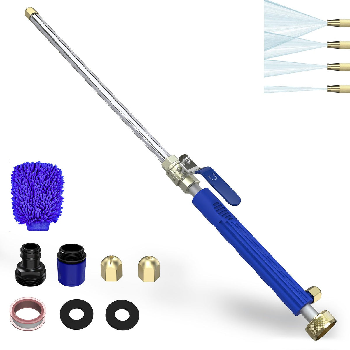 Buyplus jet nozzle high pressure wand for powerful garden cleaning.