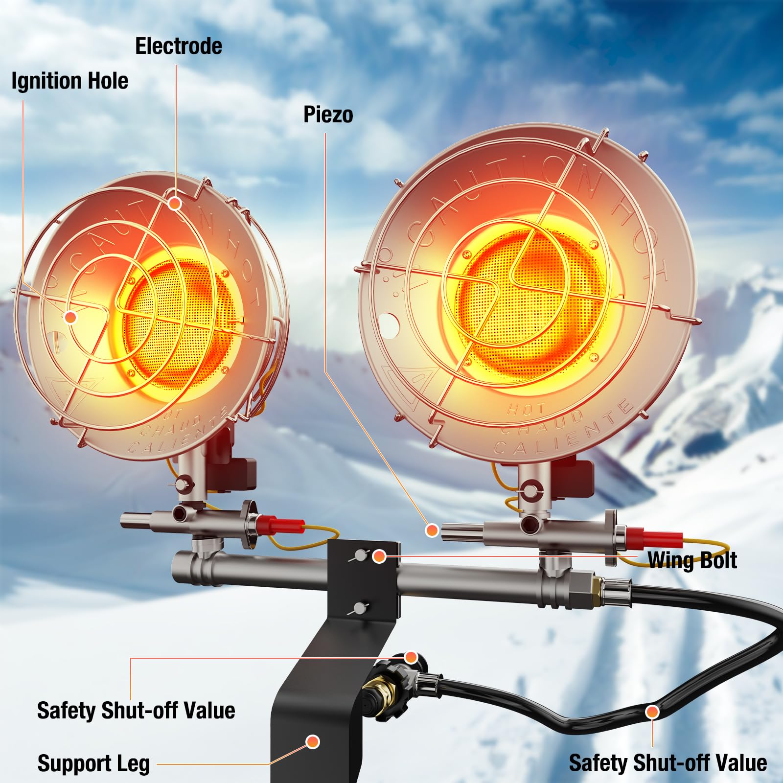 Buyplus propane heater is lightweight and easy to transport for trips