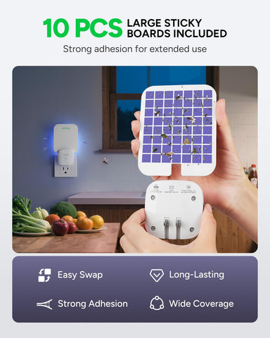 Buzbug UV-led dual-band 365-395nm attracts a wide range of indoor flying insects