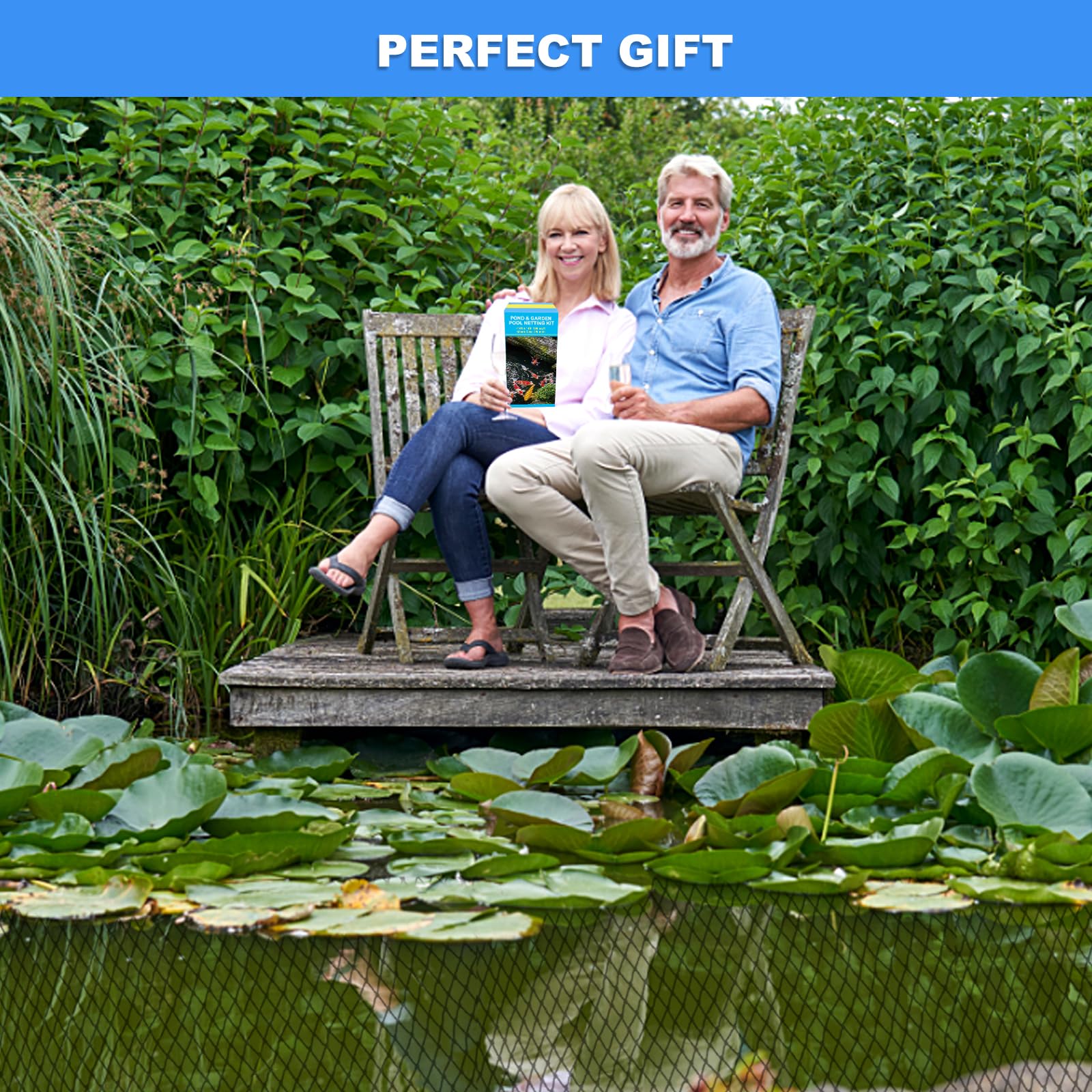 BUZIFU DIY-multiuse netting fits ponds, pools, and gardens.