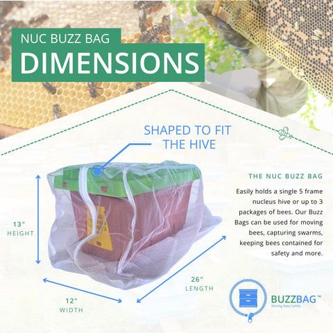 Buzz Bag laid flat for loading over the hive for quick setup.