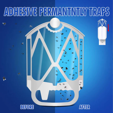Buzz Trap easy peel sticker demonstrates quick, mess-free replacement