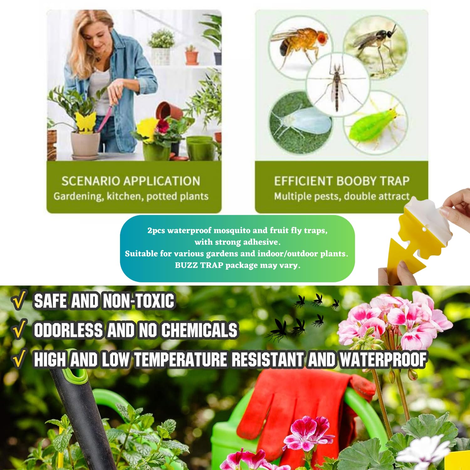 Buzz Trap non-toxic refill safe for homes with children and pets