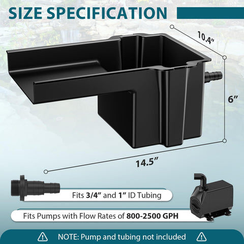Buzzlett durable UV-stabilized spillway withstands sun and weather for outdoor use.