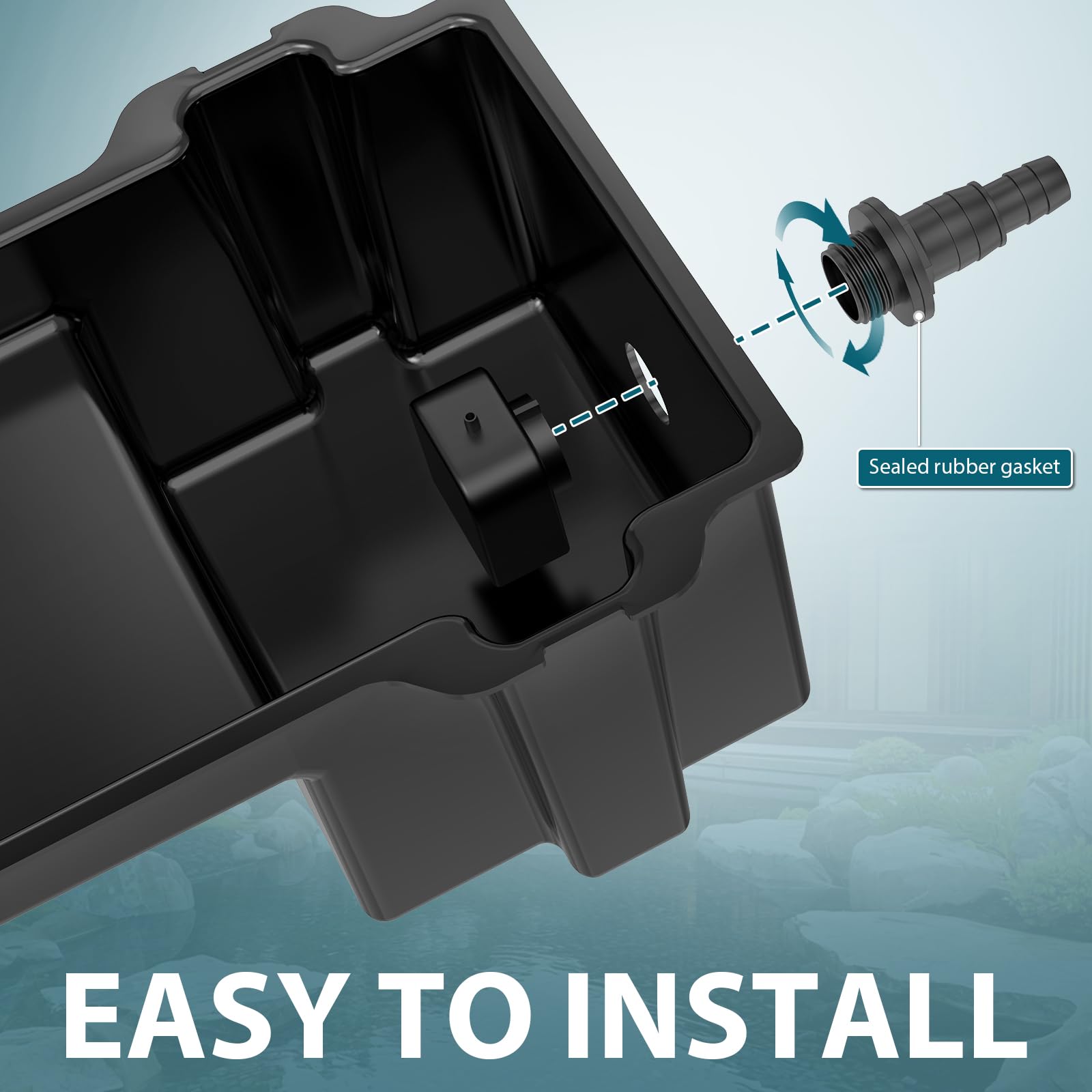Buzzlett easy installation with downward-facing baffle simplifies leveling and concealment.