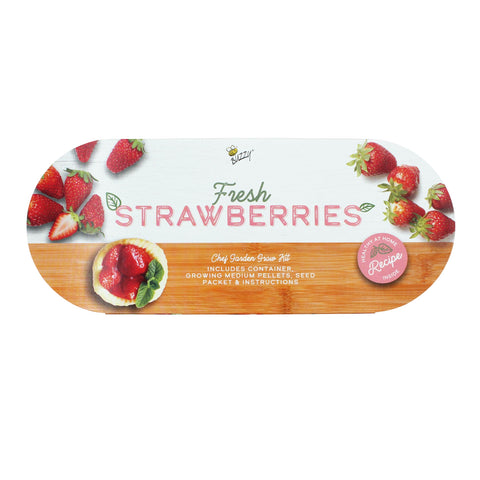 BUZZY Seeds Strawberry Grow Kit growing medium coconut husk supports healthy sprouting at home