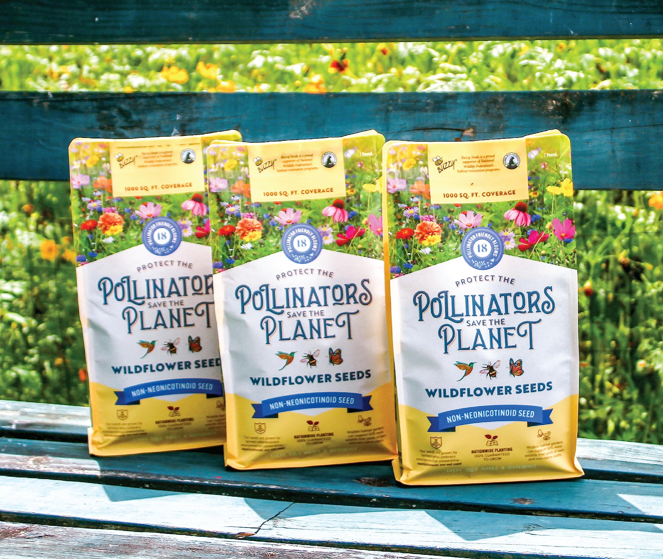 BUZZY wildflower mix showcases 18 varieties for color and variety.