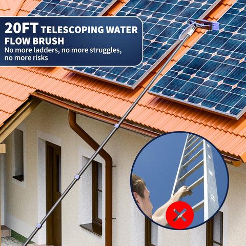 BVOHVN telescopic extension pole reaches elevated solar panels safely