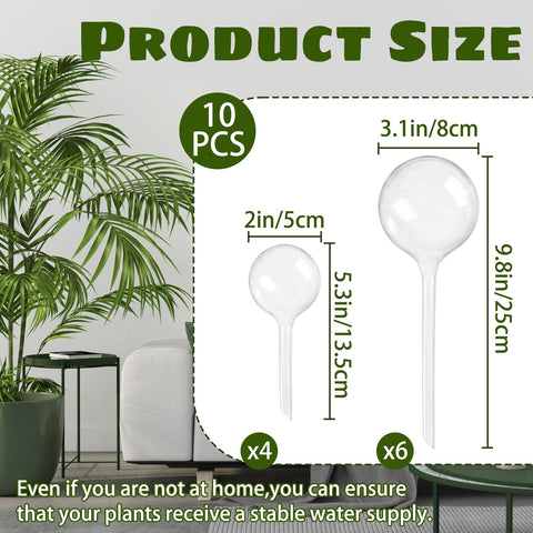 Bvrbaory plant watering globes pack small view for compact pots.