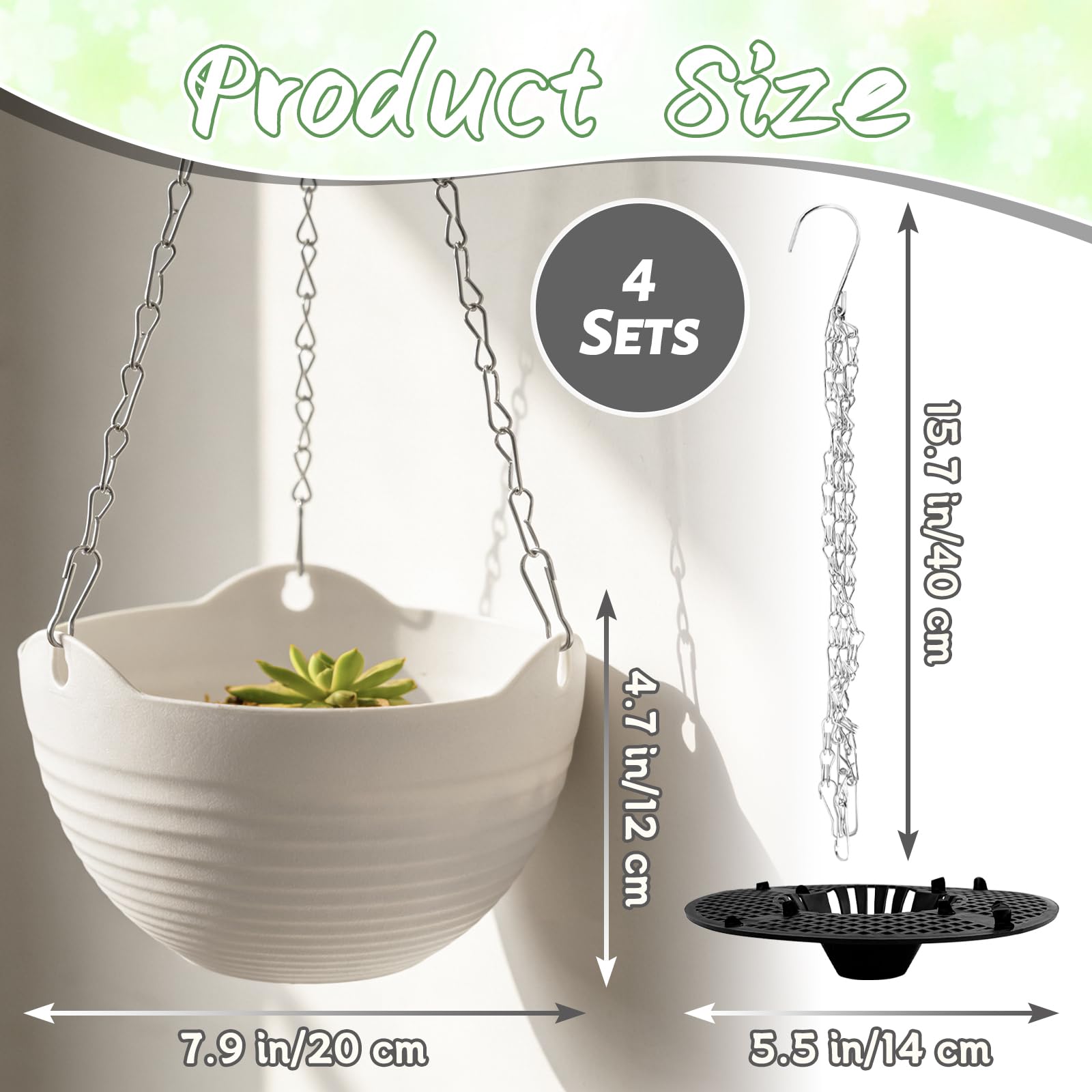 Bvrbaory self-watering planter with water tray for easy indoor care