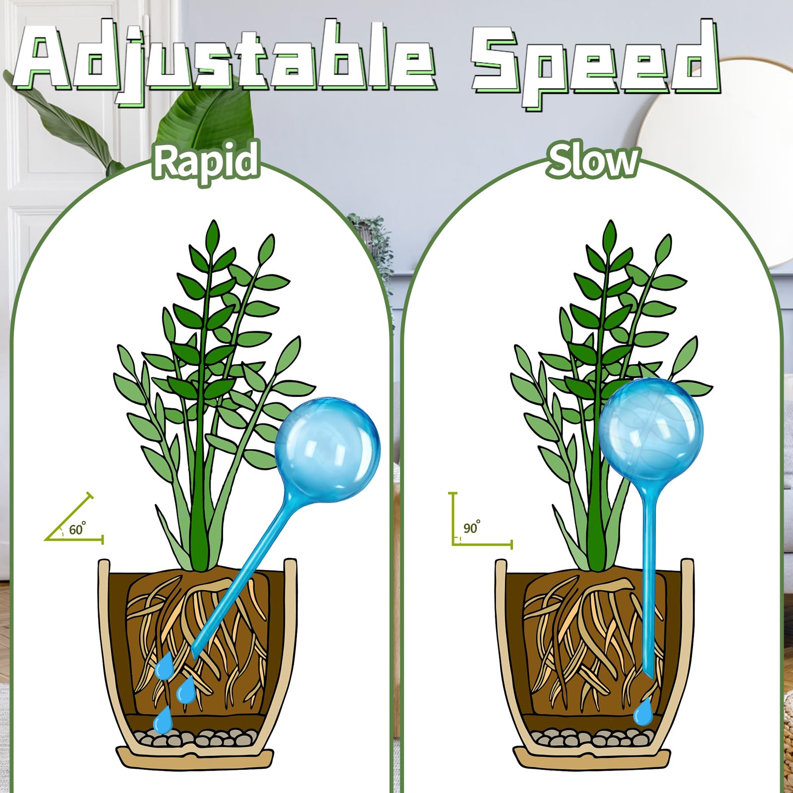 Bvrbaory bulbs inserted into soil provide gradual moisture.