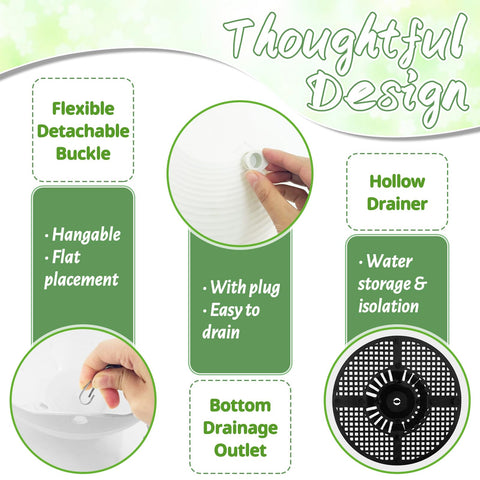 Bvrbaory white hanging planters demonstrate indoor and outdoor versatility for any space.