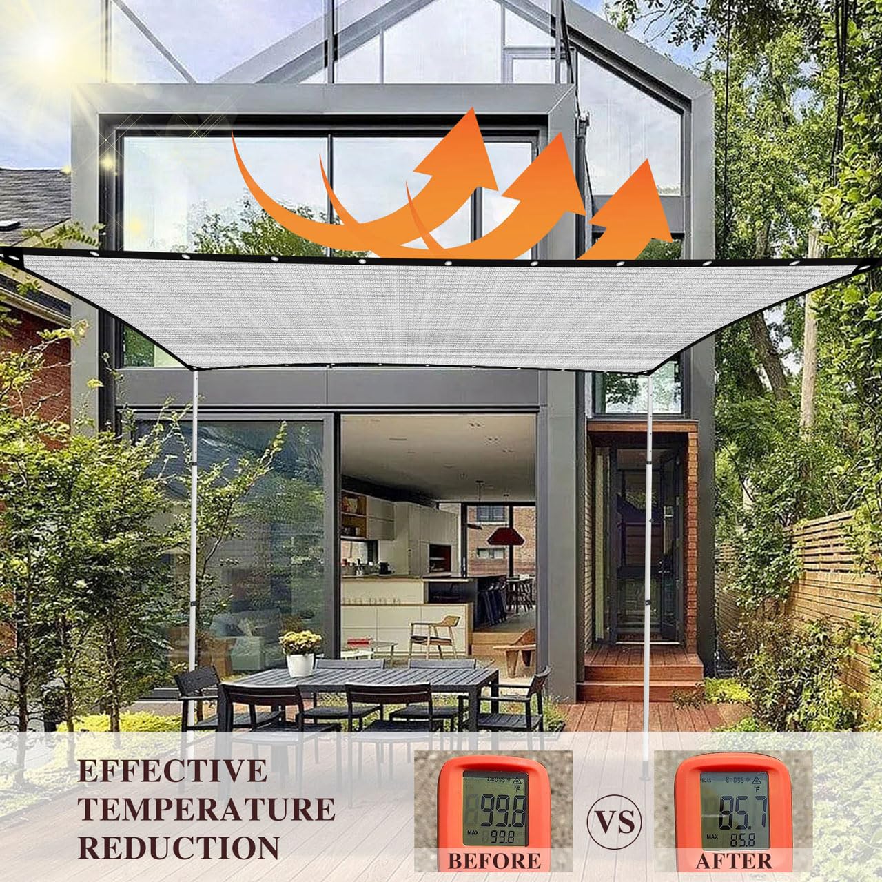 BXAEYIPOR durable shade cloth resists tearing and aging outdoors.