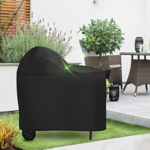 BXDZCOVRRS grill cover folds compactly for storage.