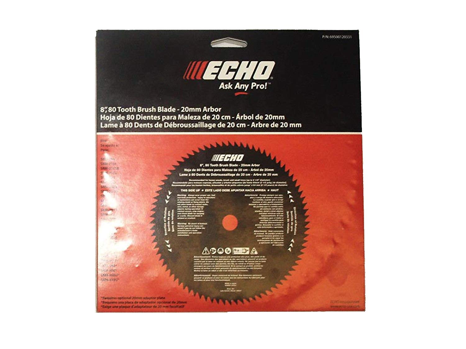 Echo genuine replacement blade for SRM-210i reduces downtime during trimming tasks.