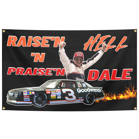 BYADKOA Dale Earnhardt flag tapestry front view for indoor display and outdoor durability.