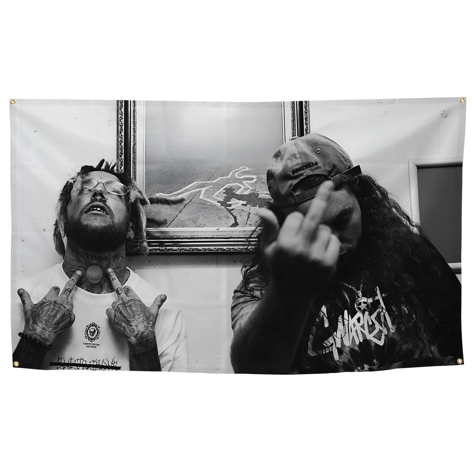 BYADKOA Suicide Music Theme Boys Flag 3x5 ft with vivid print for dorm walls.