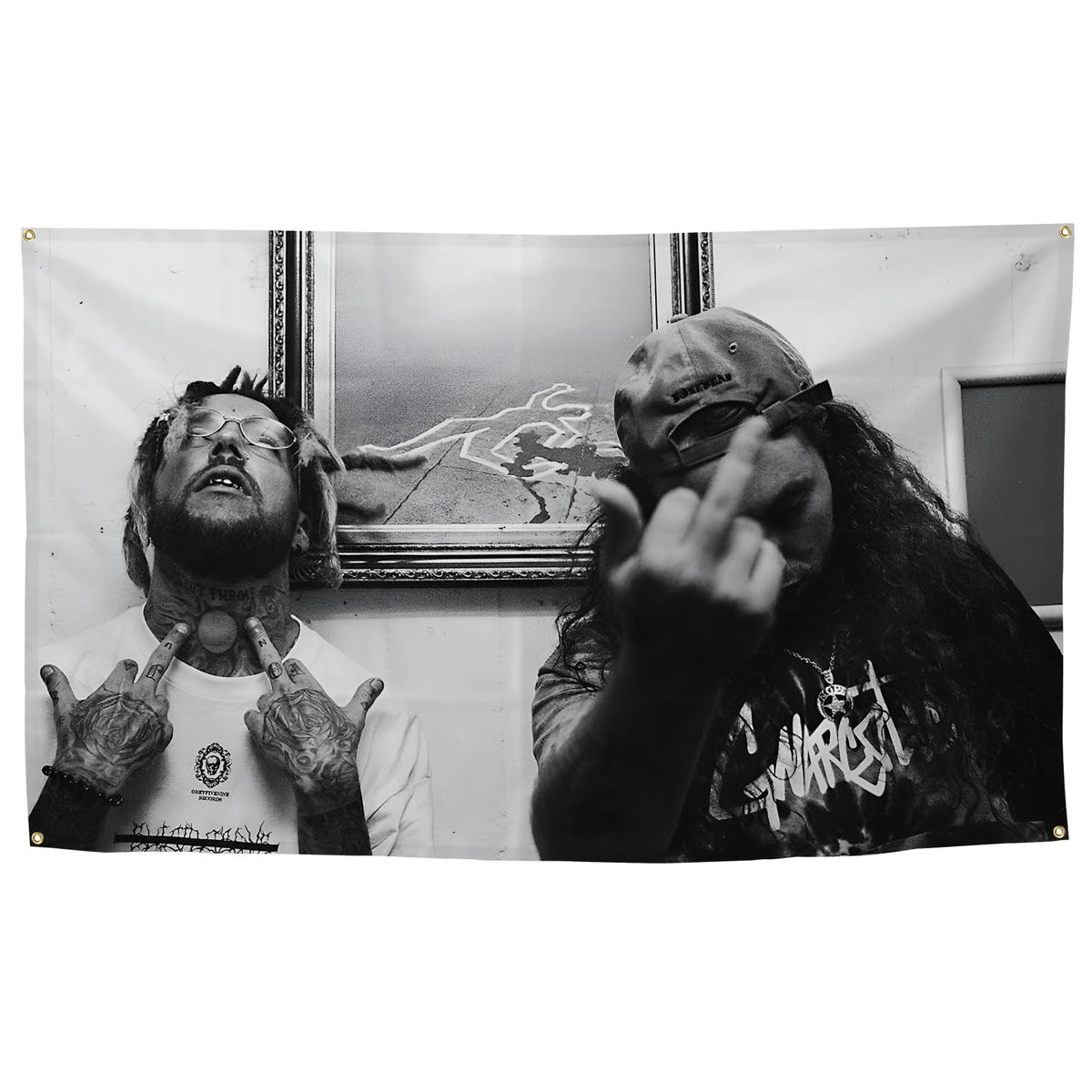 BYADKOA Suicide Music Theme Boys Flag 3x5 ft with vivid print for dorm walls.