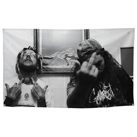 BYADKOA Suicide Music Theme Boys Flag 3x5 ft with vivid print for dorm walls.