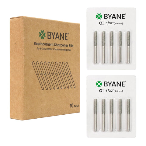 Byane diamond chainsaw bit close-up with precise coating for clean sharpening.