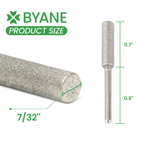 Close-up of the 0.15mm diamond coating on the Byane bit for durable sharpening