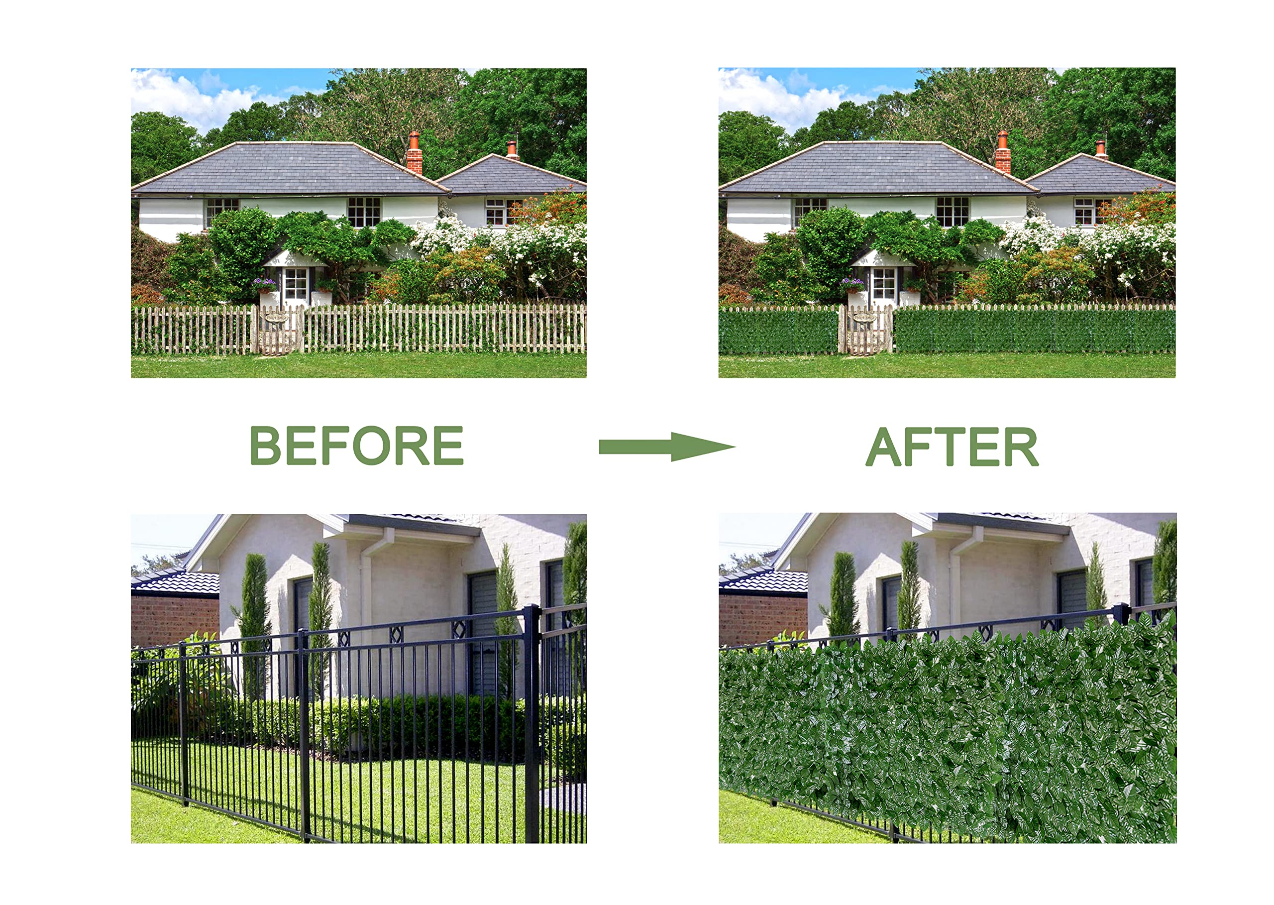 Balcony garden setup using Bybeton ivy privacy screen creates a lush backdrop.