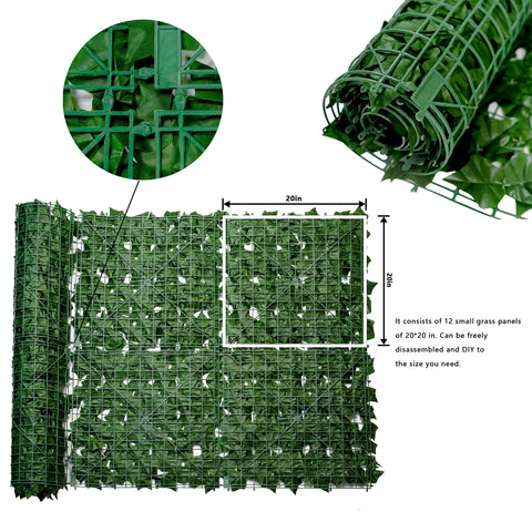 Close-up of Bybeton artificial ivy leaves shows realistic texture and durable construction.