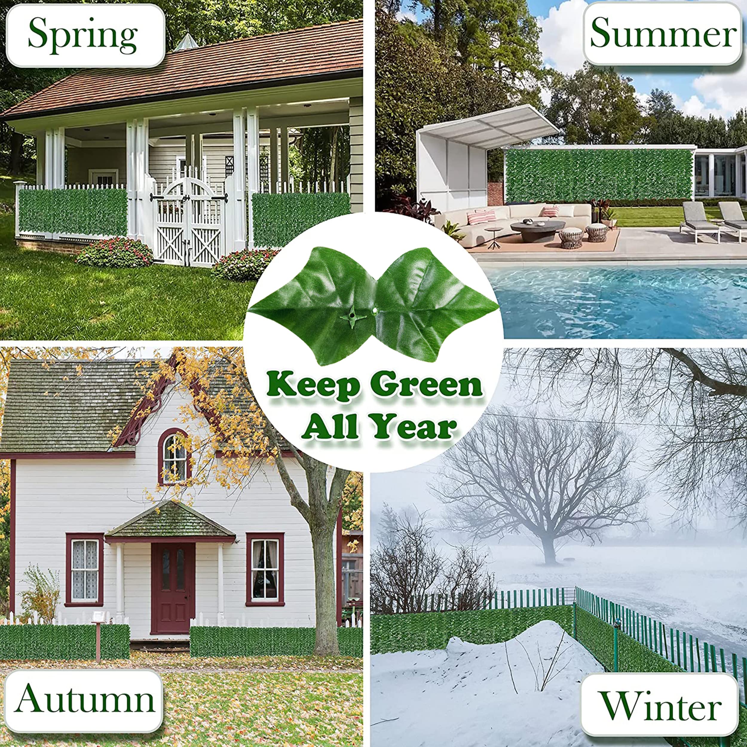 Bybeton ivy installed on a wooden fence demonstrates seamless integration and enhanced privacy.