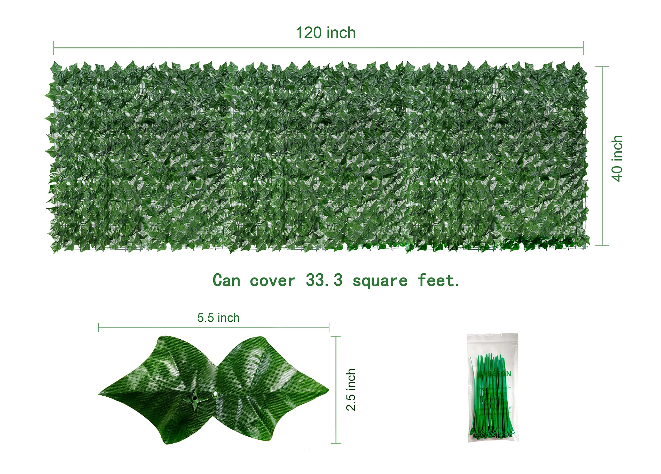 Interlocking connectors on Bybeton ivy panel enable easy DIY installation and flexible sizing.