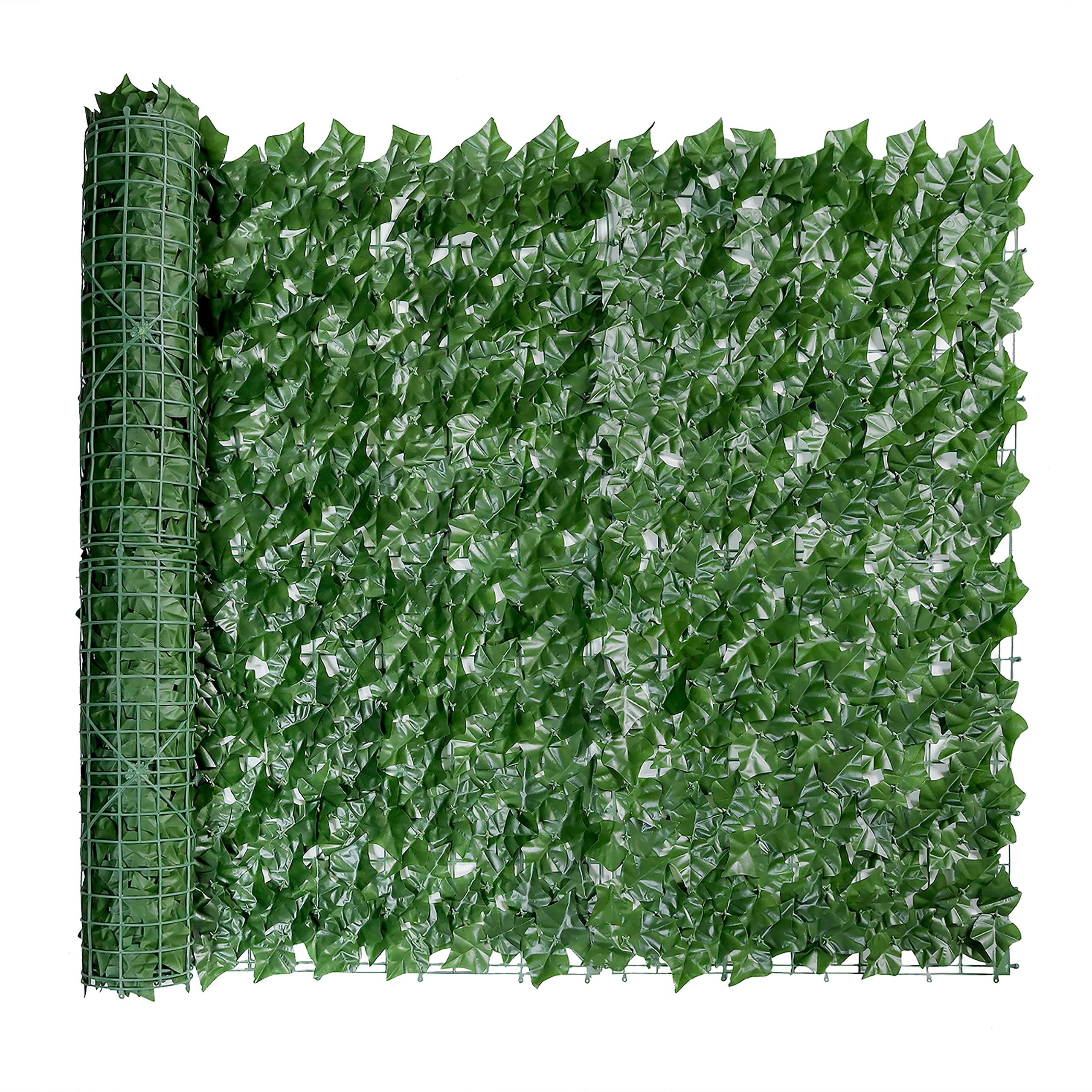 Bybeton artificial ivy privacy fence screen demonstrates full 40x120 panel coverage for outdoor privacy.